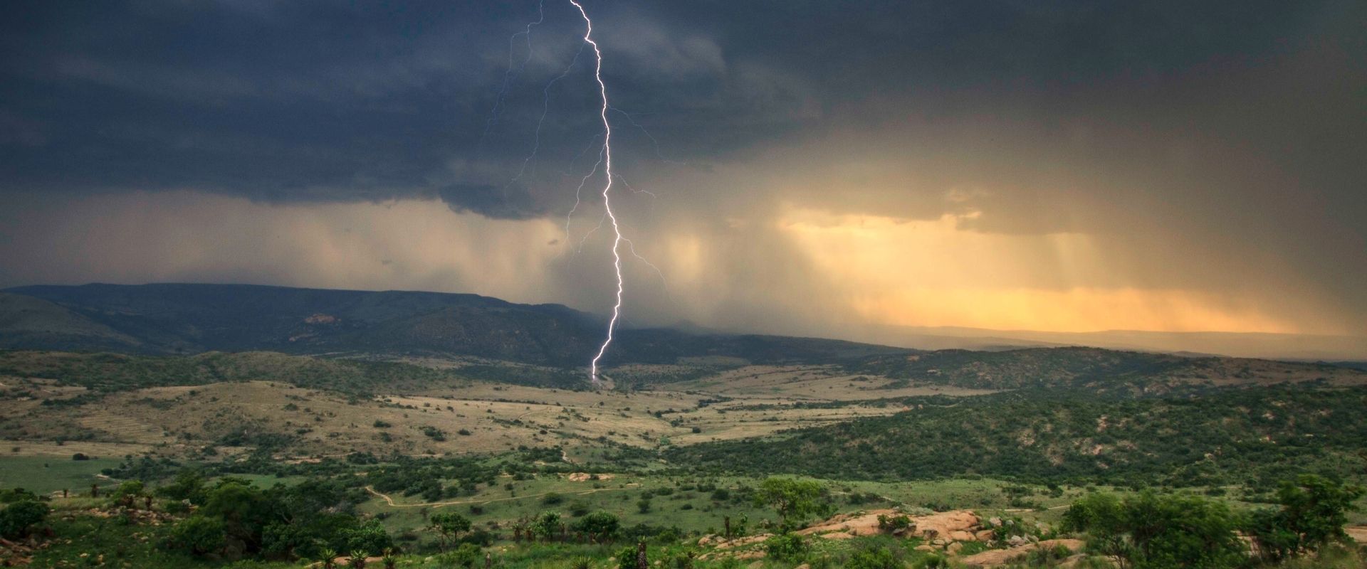 summer thunderstorms at babanango game reserve